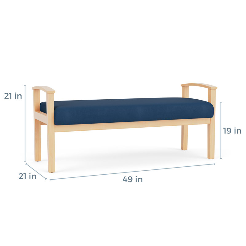 Banc en bois massif Amherst, Naturel, Patriot Plus Blue Ridge