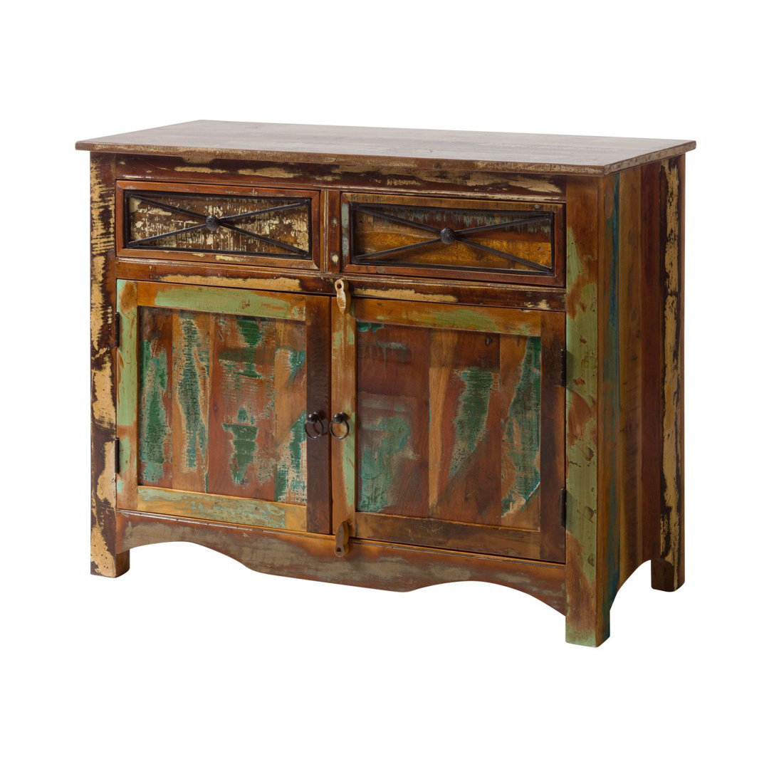 Sideboard Altholz 110x45x85 mehrfarbig lackiert NATURE OF SPIRIT #130