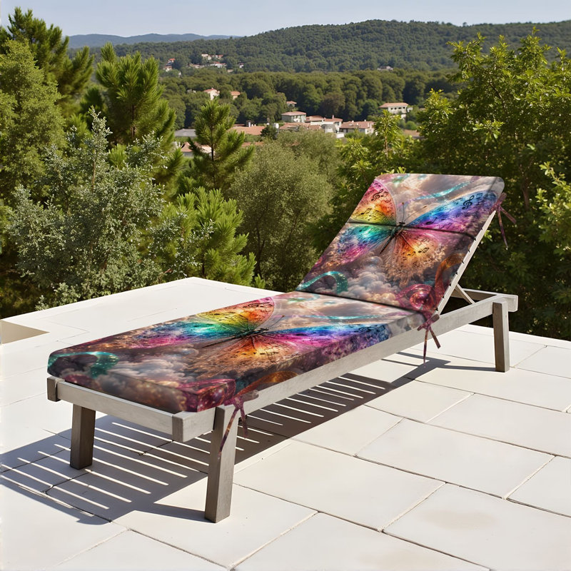  Coussin de patio d'extérieur pour l'extérieur 3 po Rainbow Butterfly