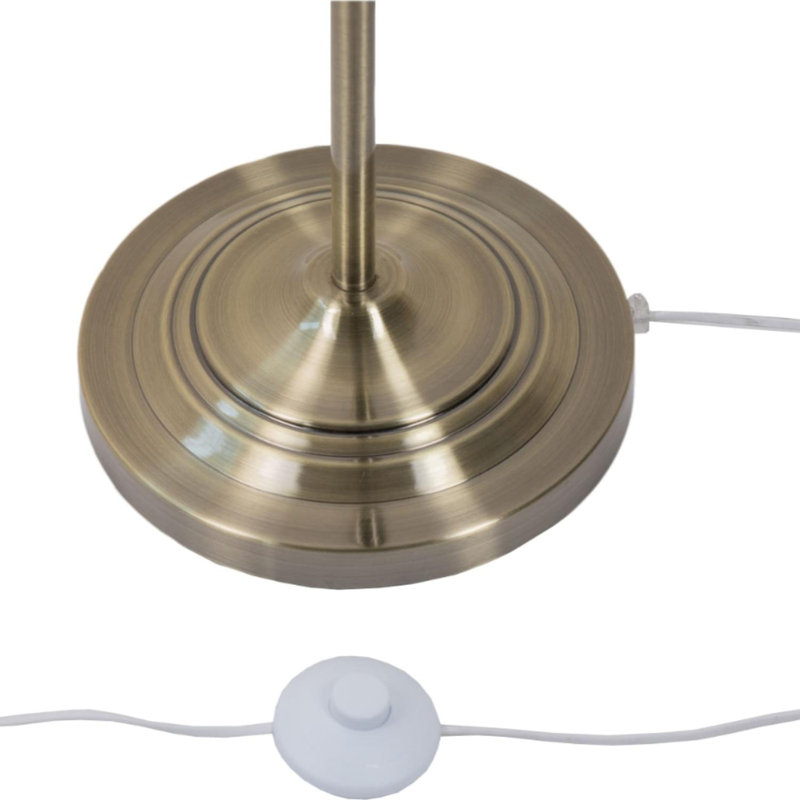 Larock 154cm Standard Floor Lamp Set, Grey, Antique Brass