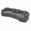 Canapé modulaire incurvé incurvé modulaire à compression 108 po, chenille haute densité, pour le salon et la chambre à coucher-1033727461