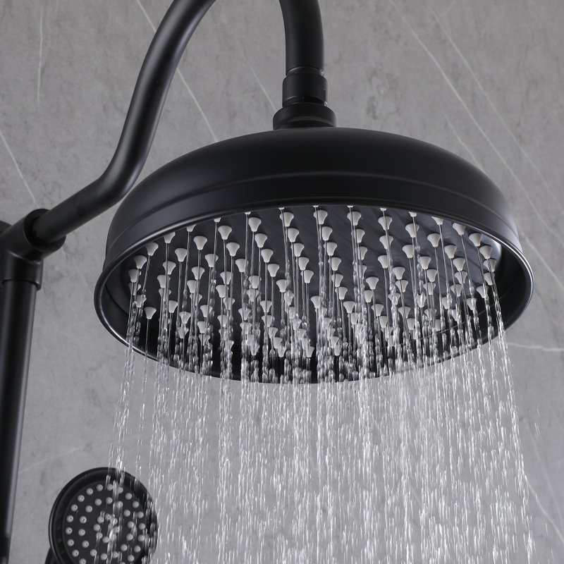 Pomme de douche à effet de pluie 8,27 po et douche à main combinée, avec douchette à 3 réglages, support de douchette à hauteur réglable
