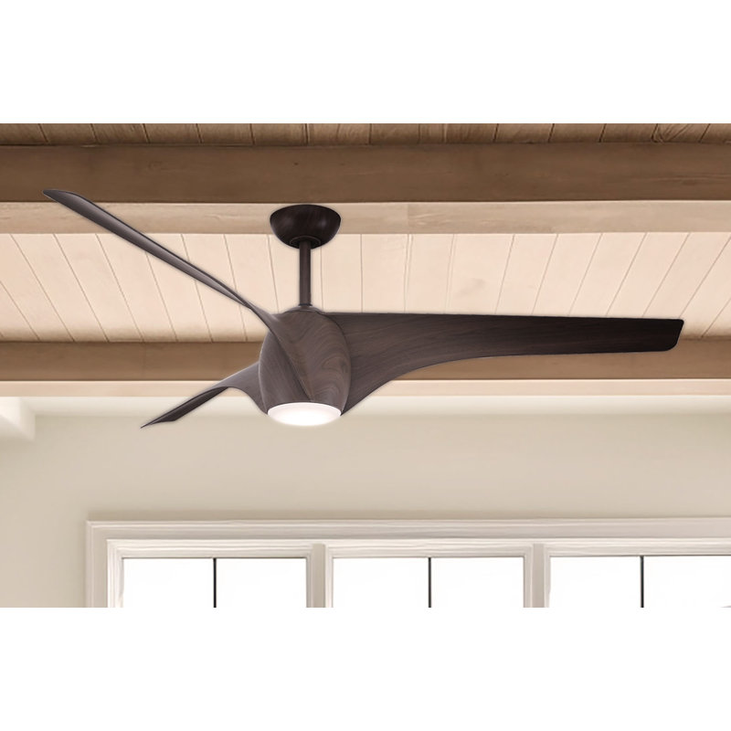 Minka Aire Airewave - 65" Led Ceiling Fan, Dark Maple, Dark Maple, Dark Maple