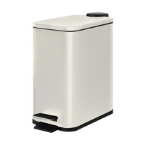 Simple trash can white square icon - Stock Illustration [80885480