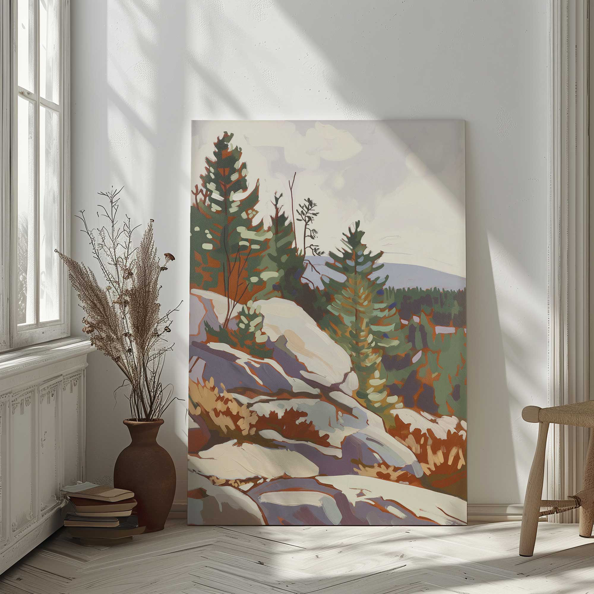 Roy's Peak View (with border) Art Print