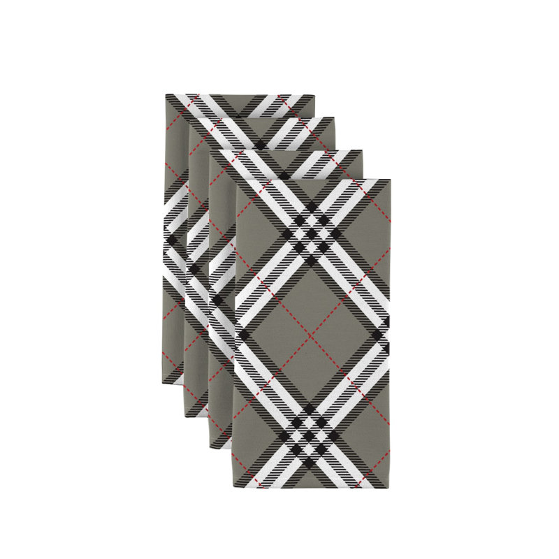 Fabric Textile Products Inc 18"x18" Plaid Cotton Dinner Napkins
