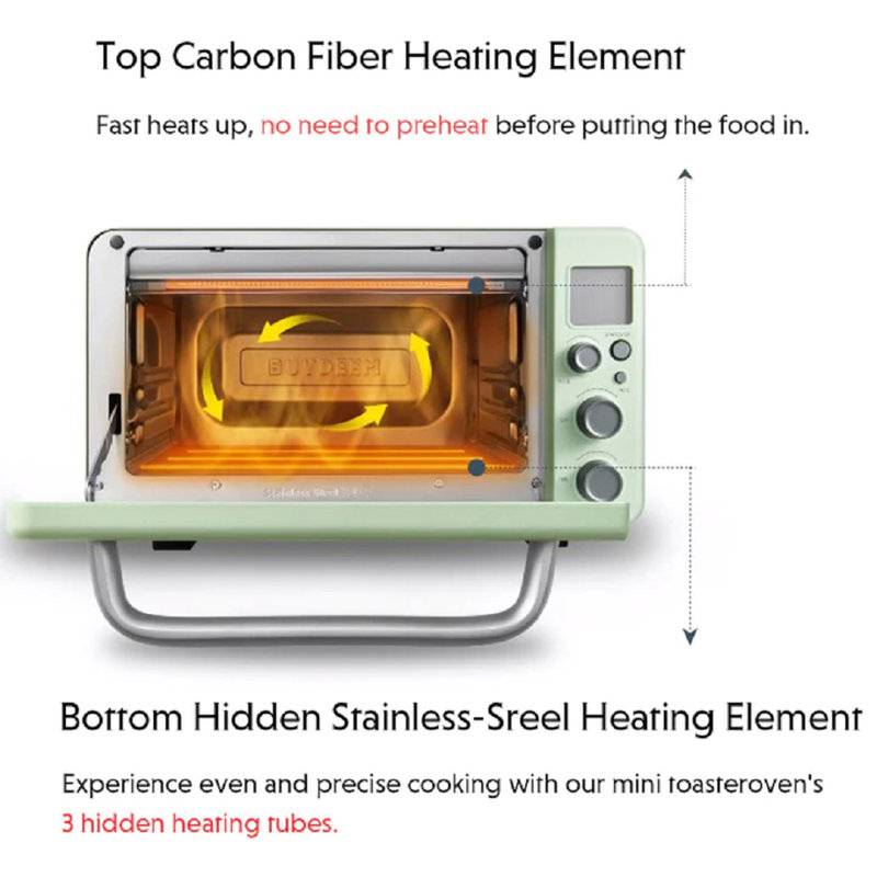 Buydeem Toaster Oven, Cozy Greenish