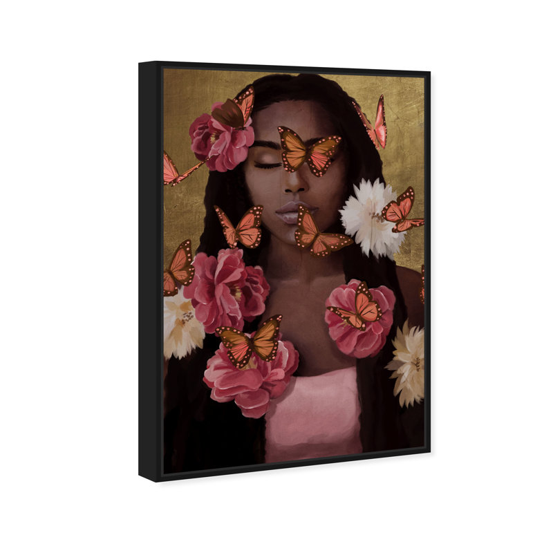 «Lost in the Butterfly Garden», impression sur toile, H 45 po x l 30 po, Cadre noir