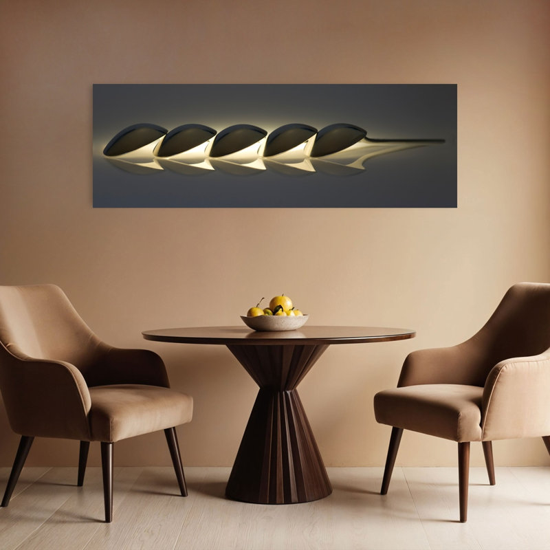 Art mural élégant, contemporain, abstrait et élégant, H 16 po x l 48 po