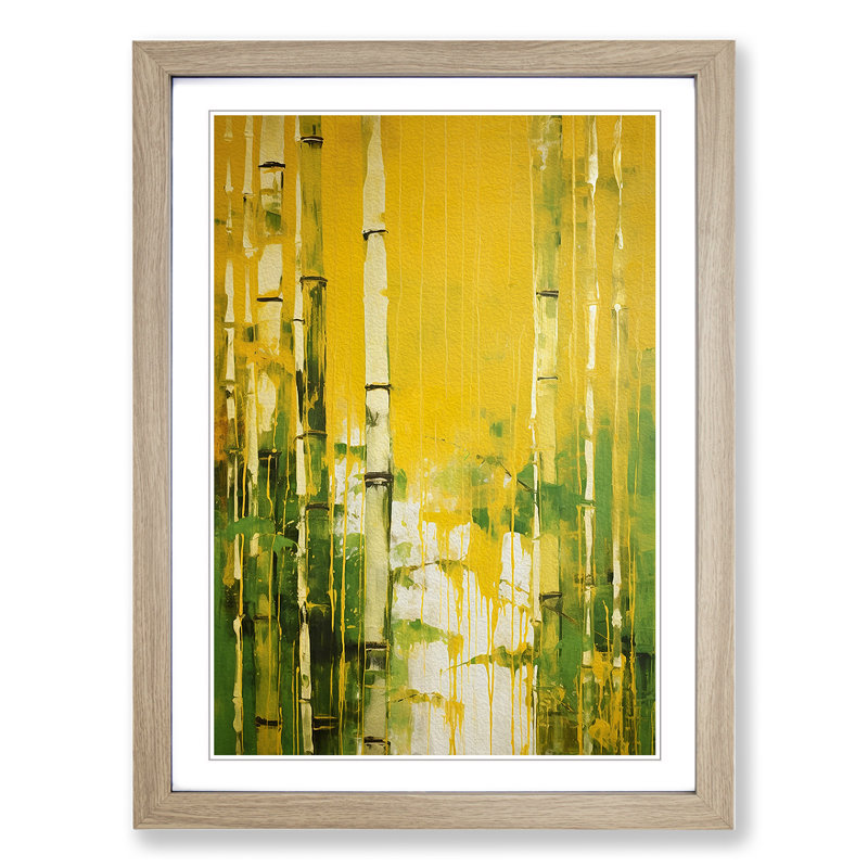 Single Picture Frame Print on Wood, Oak Framed, 46cm H x 34cm W
