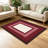Red and Pink Multi Border carpet-easy to clean, machine-washable, soft and comfortable; suitable for door mats, kitchens, living rooms, bedrooms, corridors, and laundry areas. Easy to clean, durable carpet for home decoration.-129132052