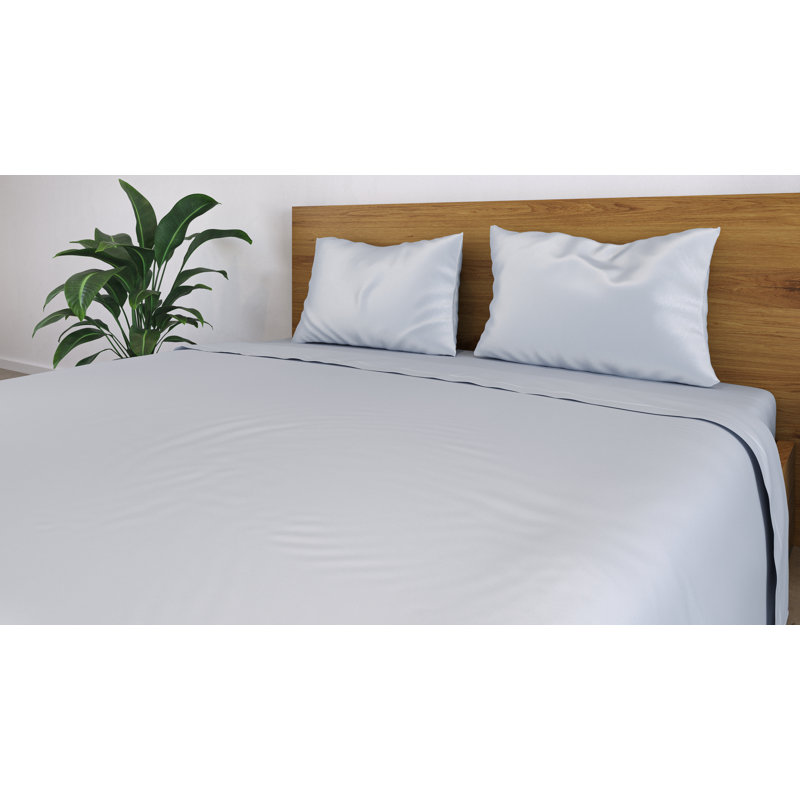 Panda 100% Bamboo Flat Sheet - Hypoallergenic and Breathable, Pure White, Kingsize (5')