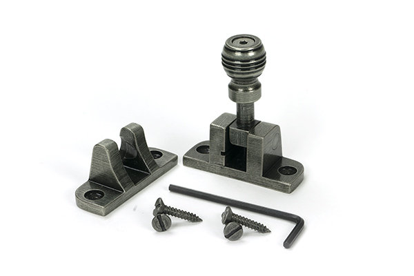 Prestbury Brighton Fastener (Radiused), Pewter Patina