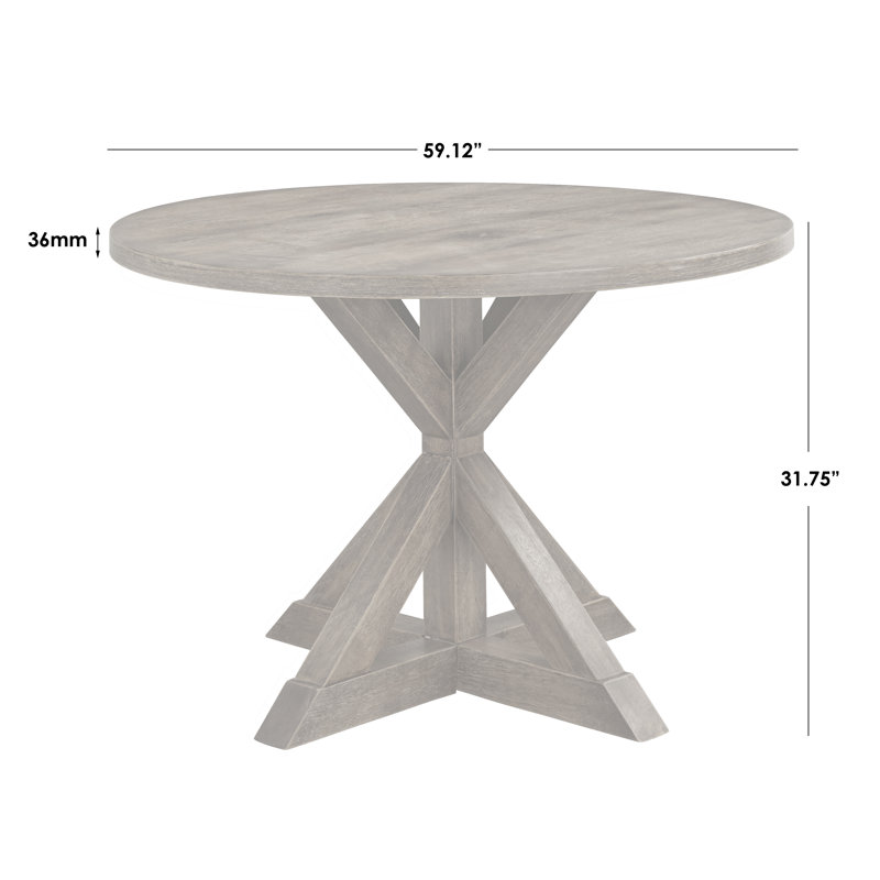 Korth Round Solid Wood Base Dining Table