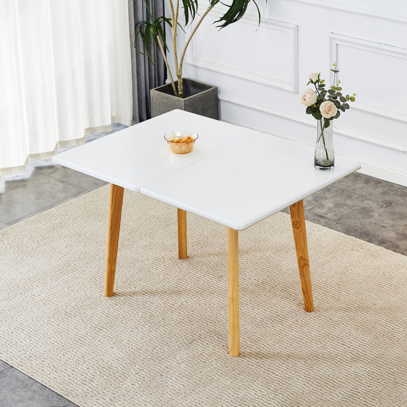 Plateau de table en pierre frittée blanche avec pieds en bois d'hévéa, bureau d'ordinateur pliable, bureau pliable, convient aux restaurants, salons, terrasses, cuisines