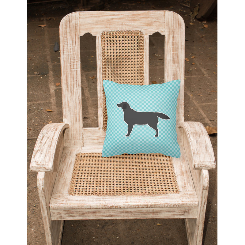 Coussin intérieur/extérieur labrador, Bleu, H 18 po x l 18 po x P 3 po