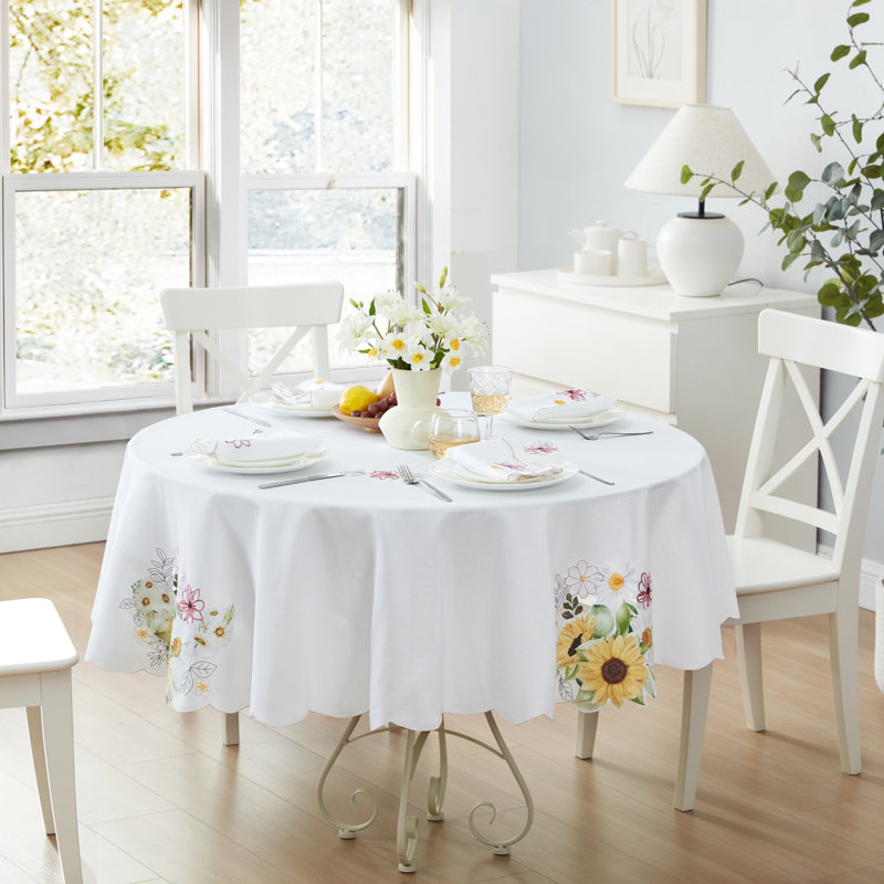 Nappe Odriscoll Sunflower and Daisies, Ovale 60 po x 84 po