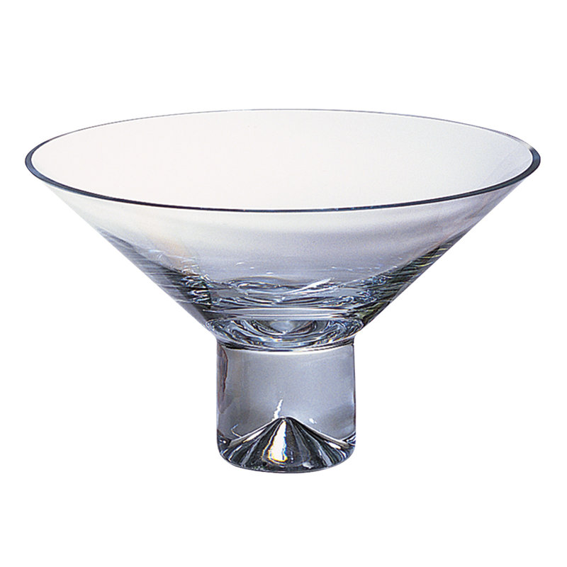 Monaco Fruit Bowl, 7" H x 12" W x 12" D, Clear