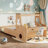 Ginyard Car-Shaped Floor Bed with Storage Drawers, Desk & Window-122581944-122581947