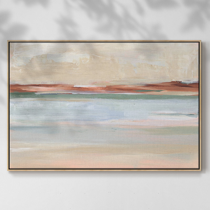 Sienna Horizon II " Sienna Horizon II ", Natural Wood Framed Canvas, 17" H x 25" W x 2" D