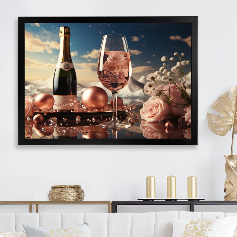 Bulles de rêves III sur toile, Cadre simple noir, H 16 po x l 32 po x P 1 po