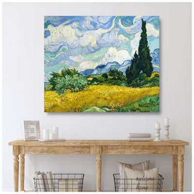 «Wheat Field with Cypresses» par Van Gogh, reproductions d'art classique sur toile, estampe numérique sur toile, 45 x 36 x 1,5 po