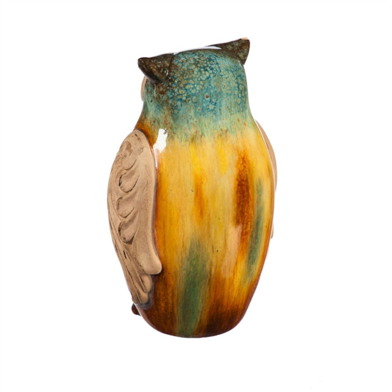 Statue de terre cuite hibou