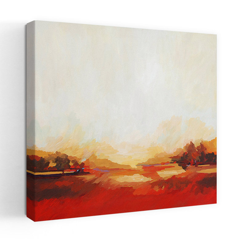 Équinoxe, paysage abstrait contemporain, art naturel, H 36 po x l 36 po