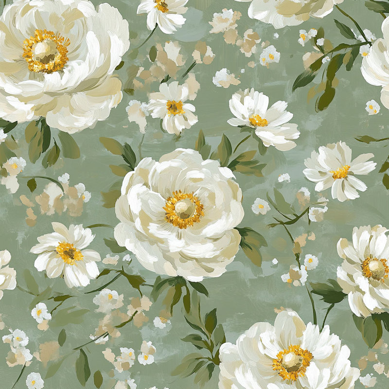 Adhésif mural floral à motif floral pelez et collez