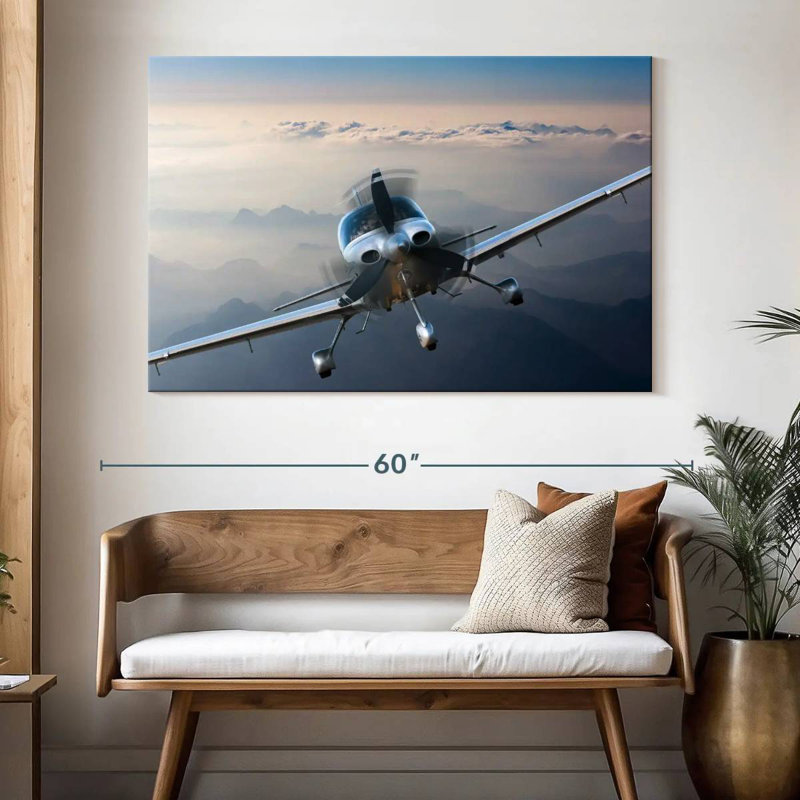 Mehar Private Propeller Plane, 34" H x 51" W