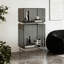 Acrylique gris + vitrines en acier inoxydable-121494720