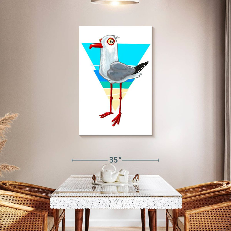 Brampt Cartoonish Seagull, 45" H x 30" W