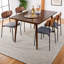 Tapis gris / beige en laine tissé à la main Aon-655111980