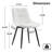 Modern Upholstered Back Dining Chair Armless Side Chair With Metal Legs-2123308375