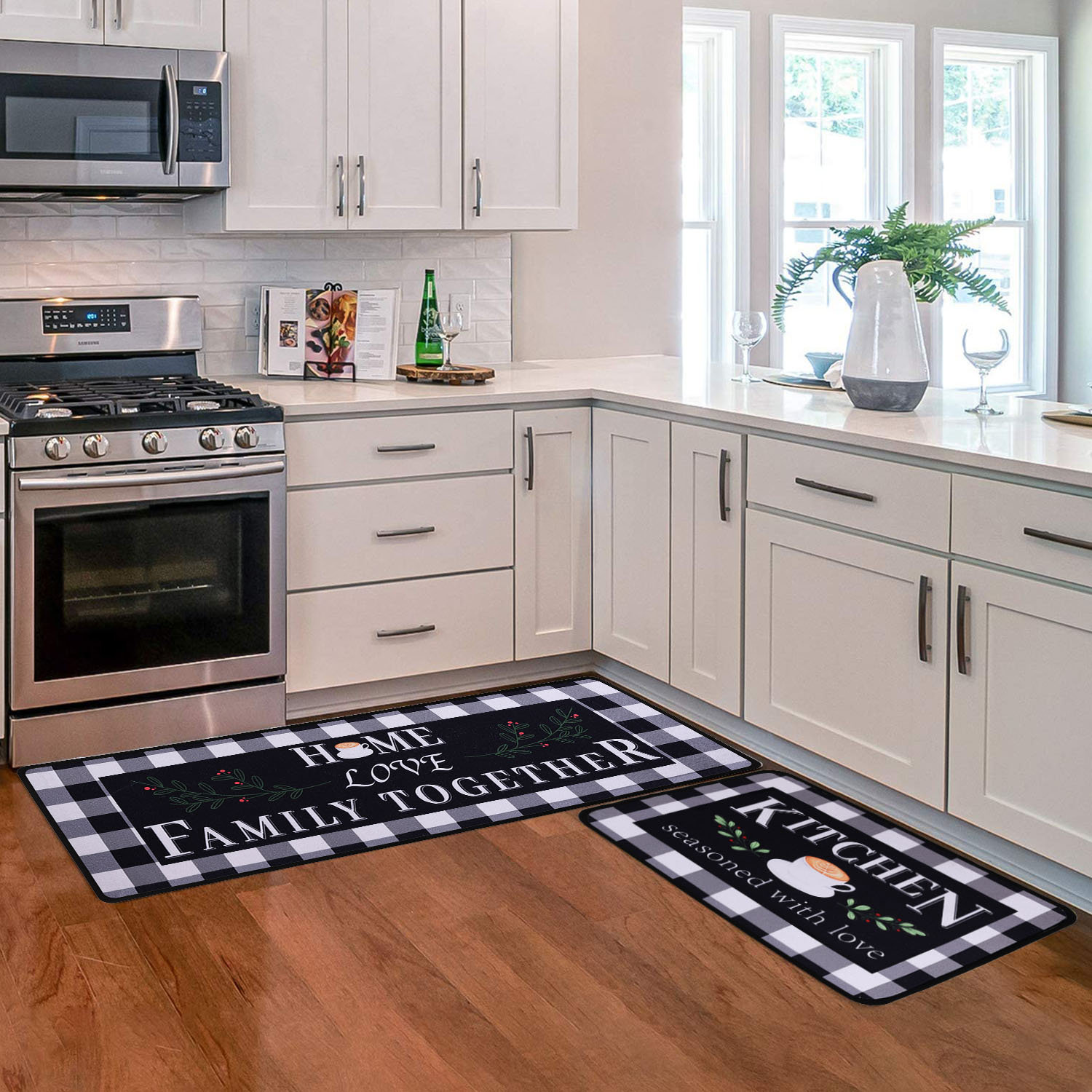 Gracie Oaks Water Resistant Anti-Fatigue Non-Skid Kitchen Mat | Wayfair