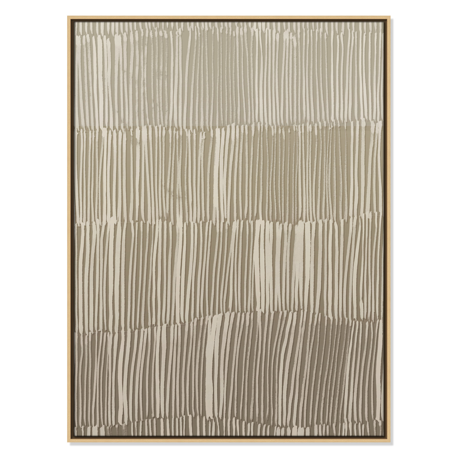Linear Calm II Print by , 41.5" H x 31.5" W, Natural Floater