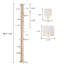 Adjustable Height Floor-Ceiling Cat Climbing Tower. Multi-Level . Constructed With Pine Multi-Layer Board. Flannel Mat On Perching Shelves. Vertical Design Saves Space. Easy To Assemble Without