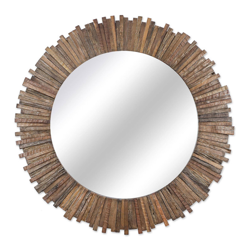 Kato Flat Solid Wood Mirror