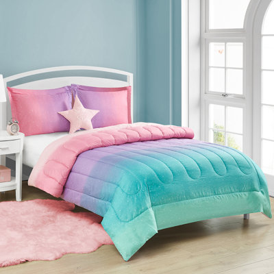Ensemble d'édredon en microfibre rose céleste ALEX + BELLA Jada