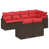 Structure brune / coussin rouge est en rupture de stock sélectionné