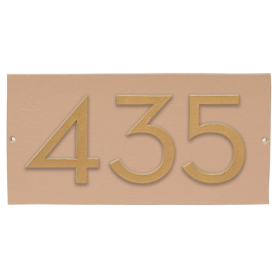 Plaque d’adresse murale flottante linéaire