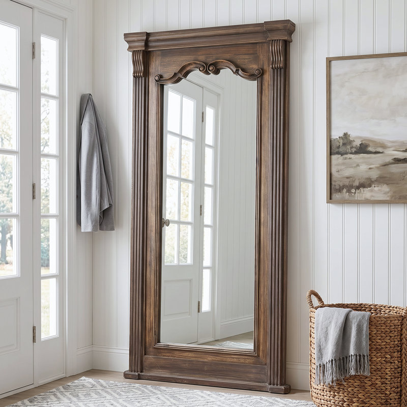 Miroir pleine grandeur rectangulaire en bois 78,7 "Adan