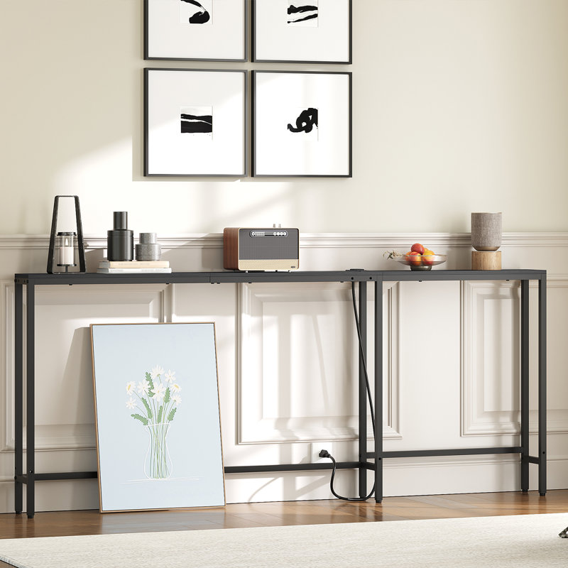 Table basse en L 70,9 po, Noir, H 29,5 po x l 70,9 po x P 5,9 po