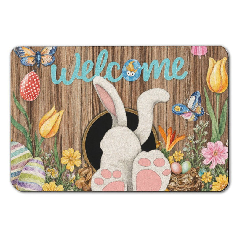 Welcome Easter Bunny Bath Mat, 36 x 24 inch