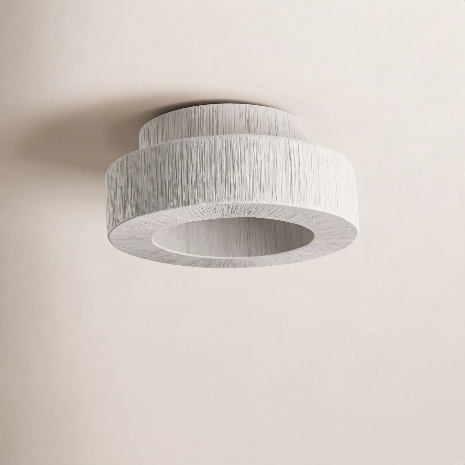 Abbie Single Light Flush Mount, Cream, 8.3'' H x 17.7'' W x 17.7'' D