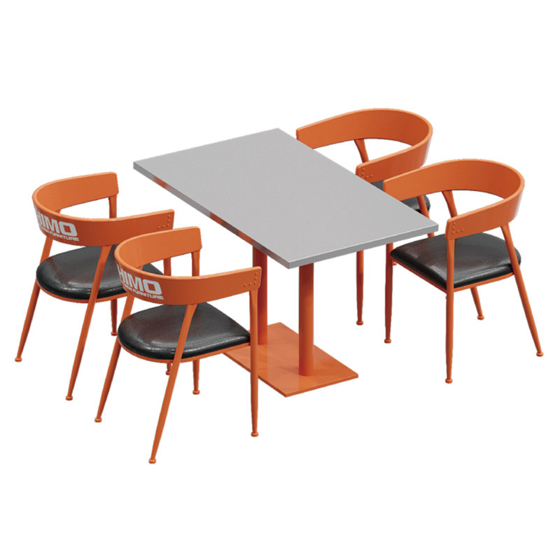 Murch 4 - Person Pedestal Dining Set, 29.6'' H x 47.3'' L x 27.6'' W, Orange, Orange