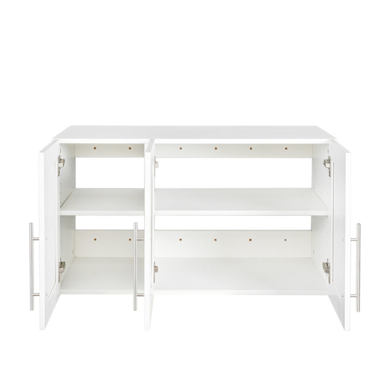 Stackable Wall Mounted Storage Cabinet, 15.75 "D X 35.43" W X 19.69 "H, White, White