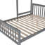 Lit simple mezzanine sur lit double, matériaux, conception fonctionnelle double, s'adapte aux matelas de différentes épaisseurs - gris-1446276700