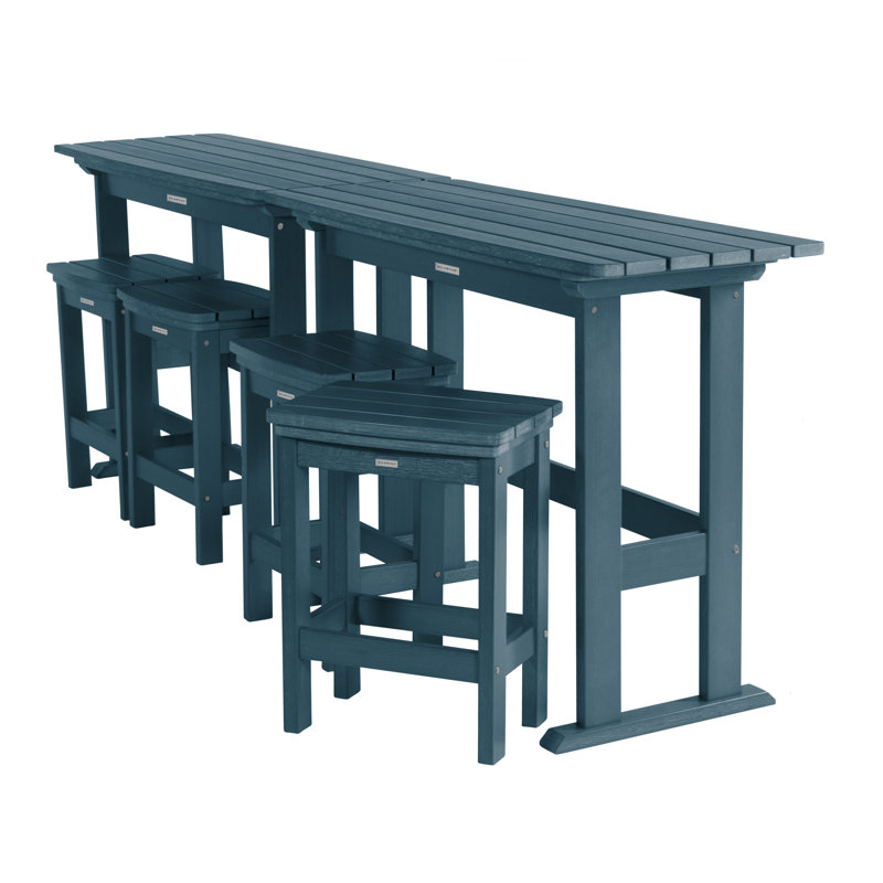 Arbnora 6 Piece Counter Height Dining Set, Nantucket Blue