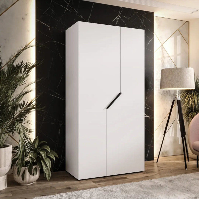 Manufactured Wood Wardrobe, White